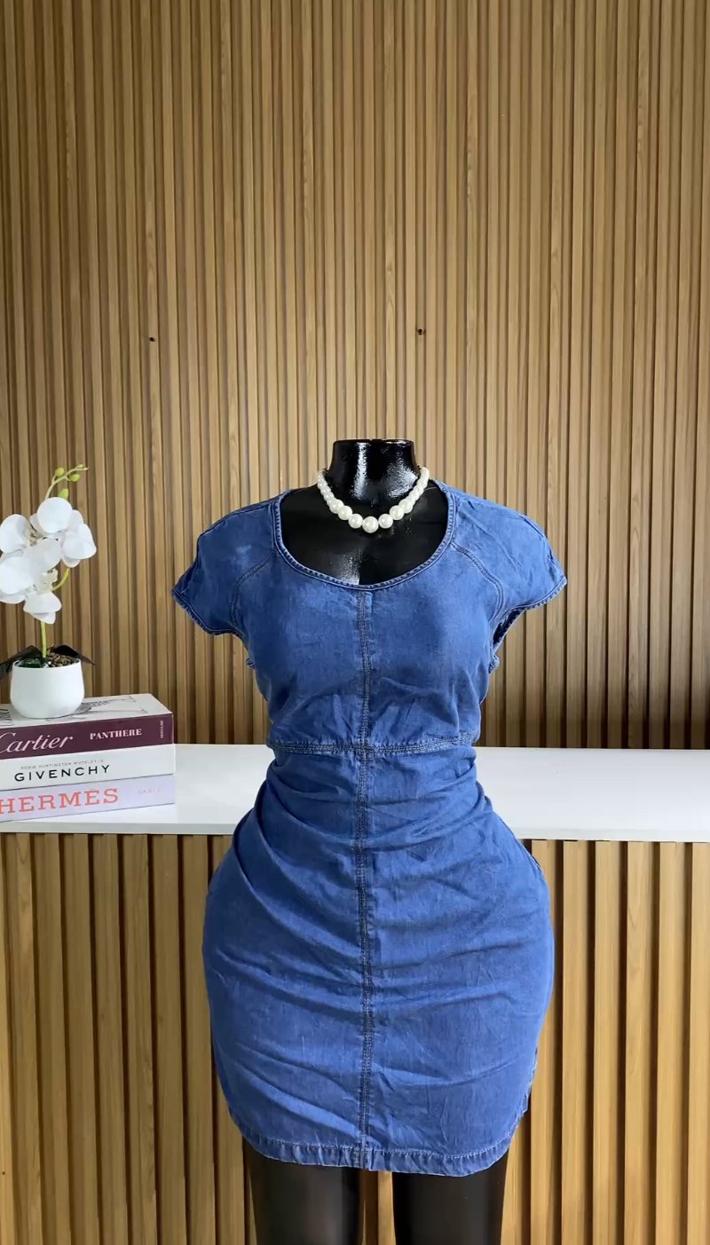 Stylish blue denim dress 250
