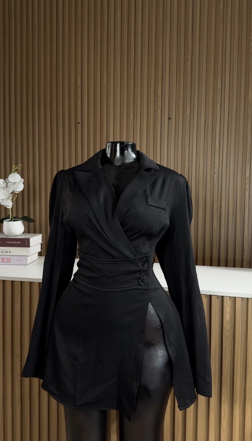 Black blazer dress A004
