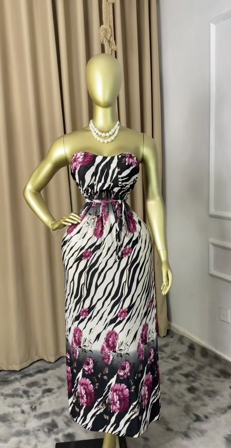 Multicolored tube dress P153