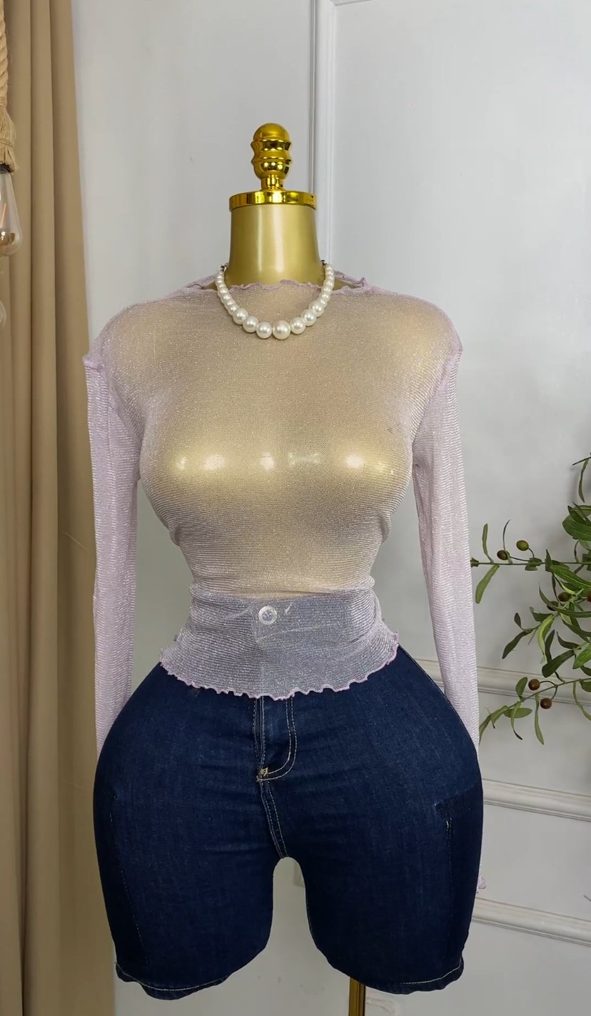 Light purple mesh Top M525