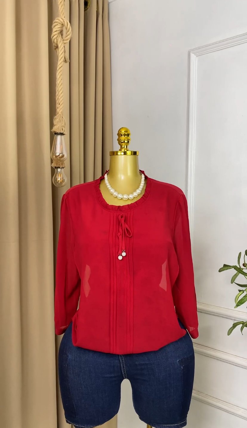 Red chic mesh Top M274