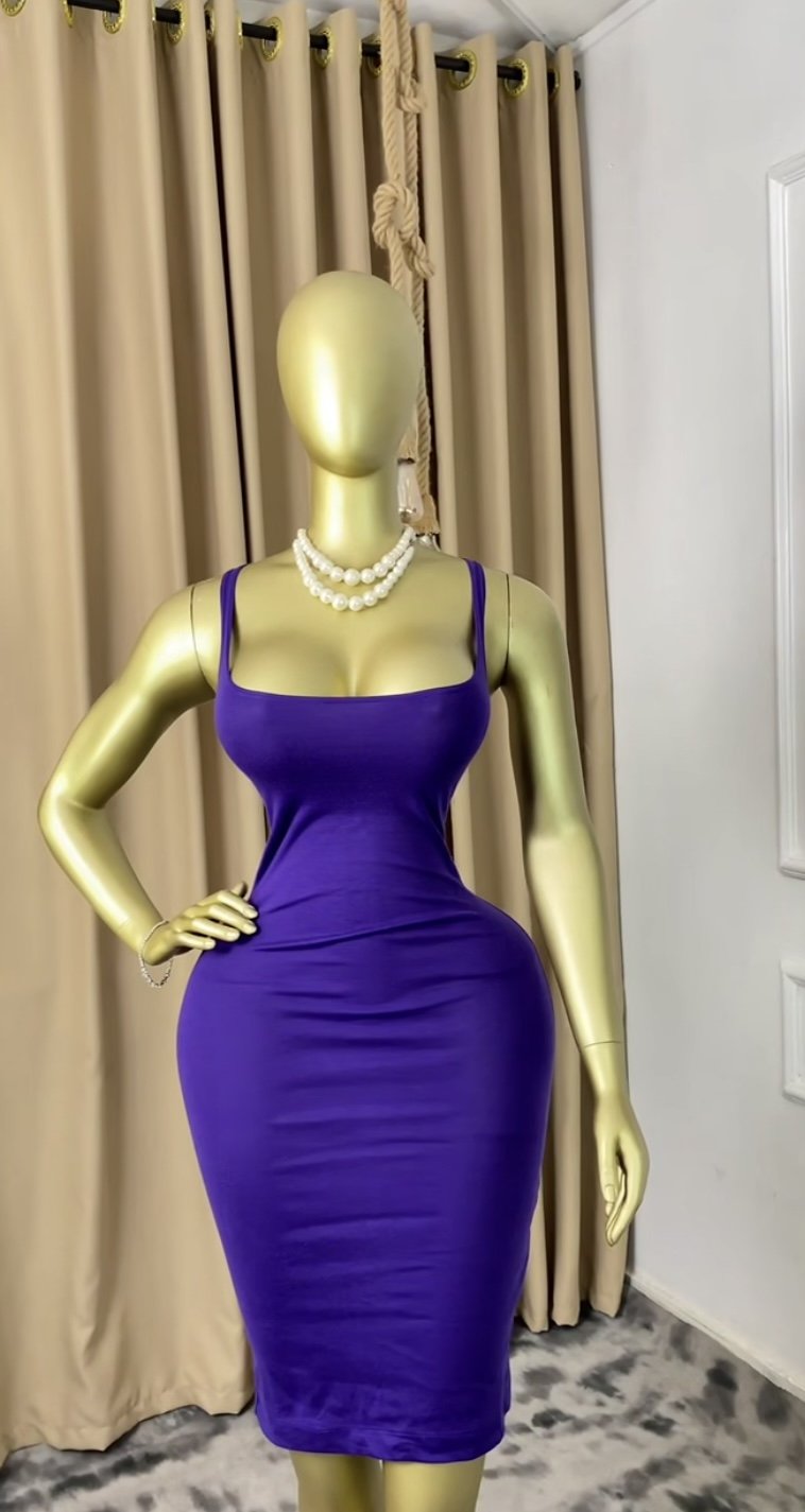 Purple midi dress P240
