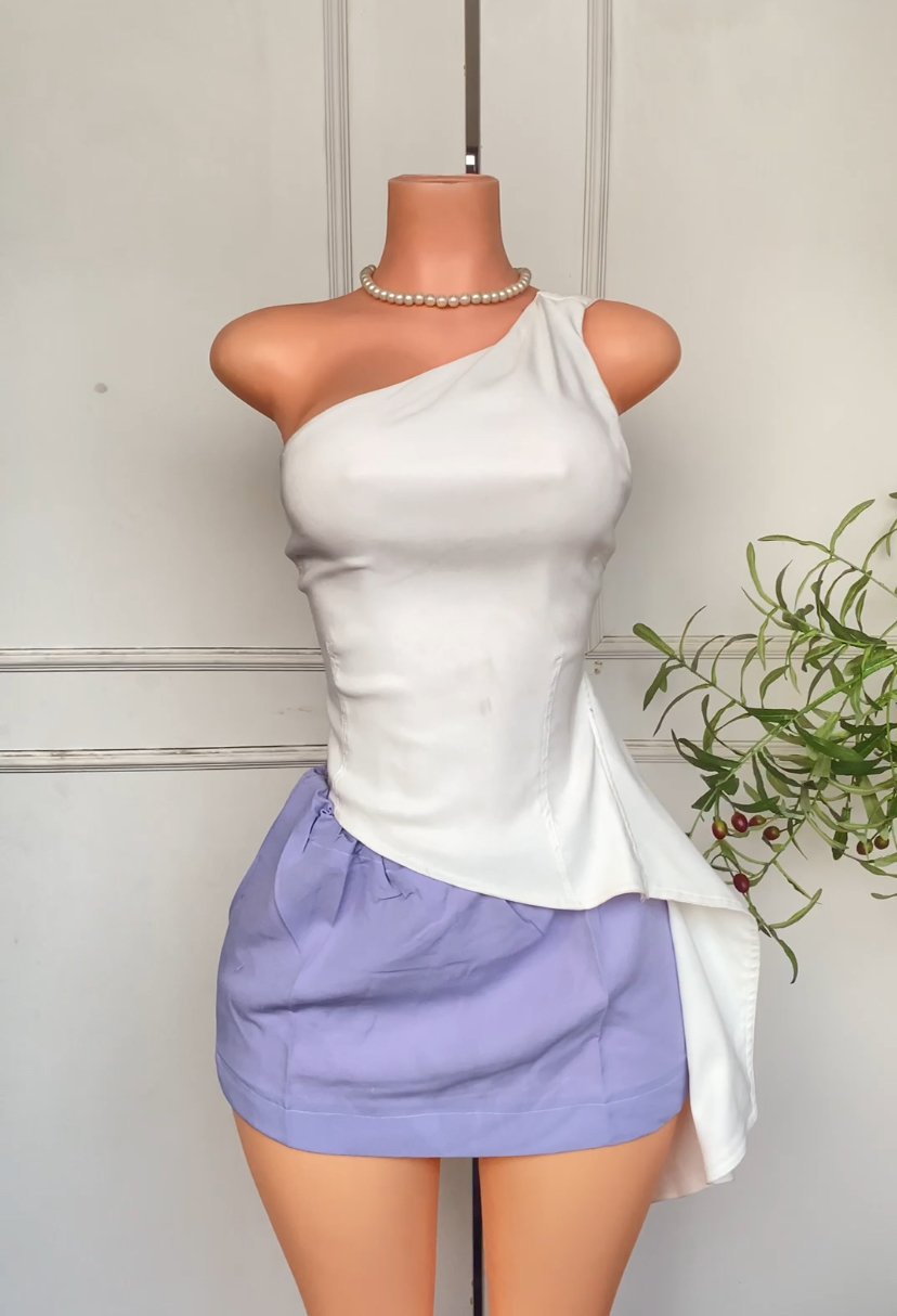 Lilac mini skirt 197
