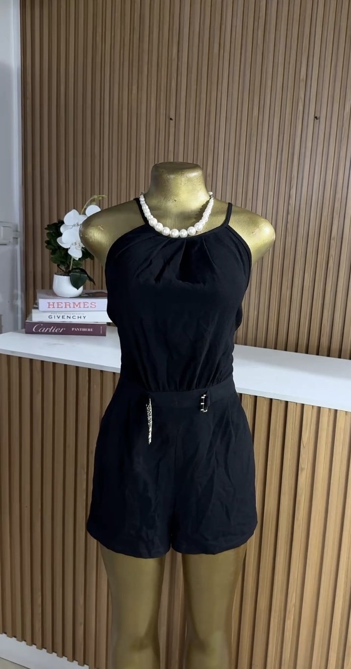 Stylish black playsuit B318 (40D)