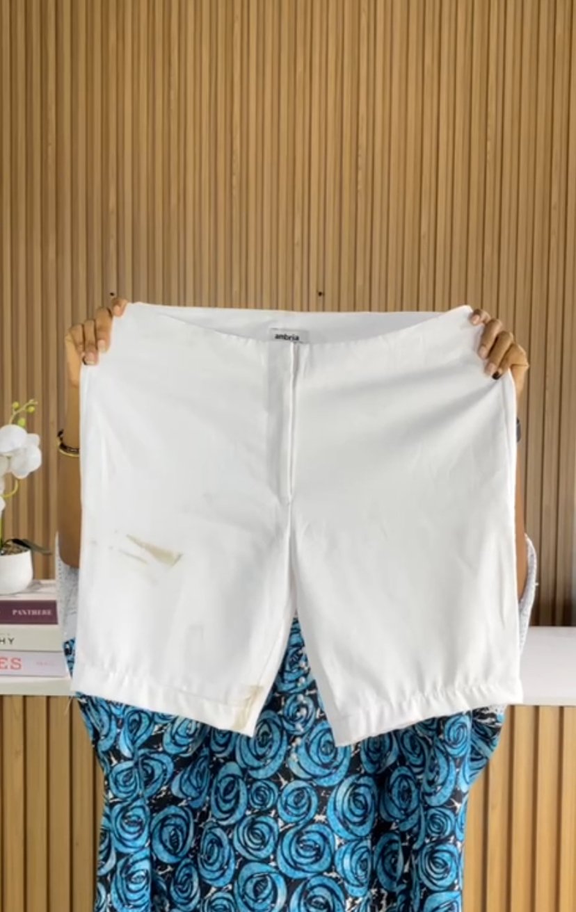 White T short 207 (stain is washable)
