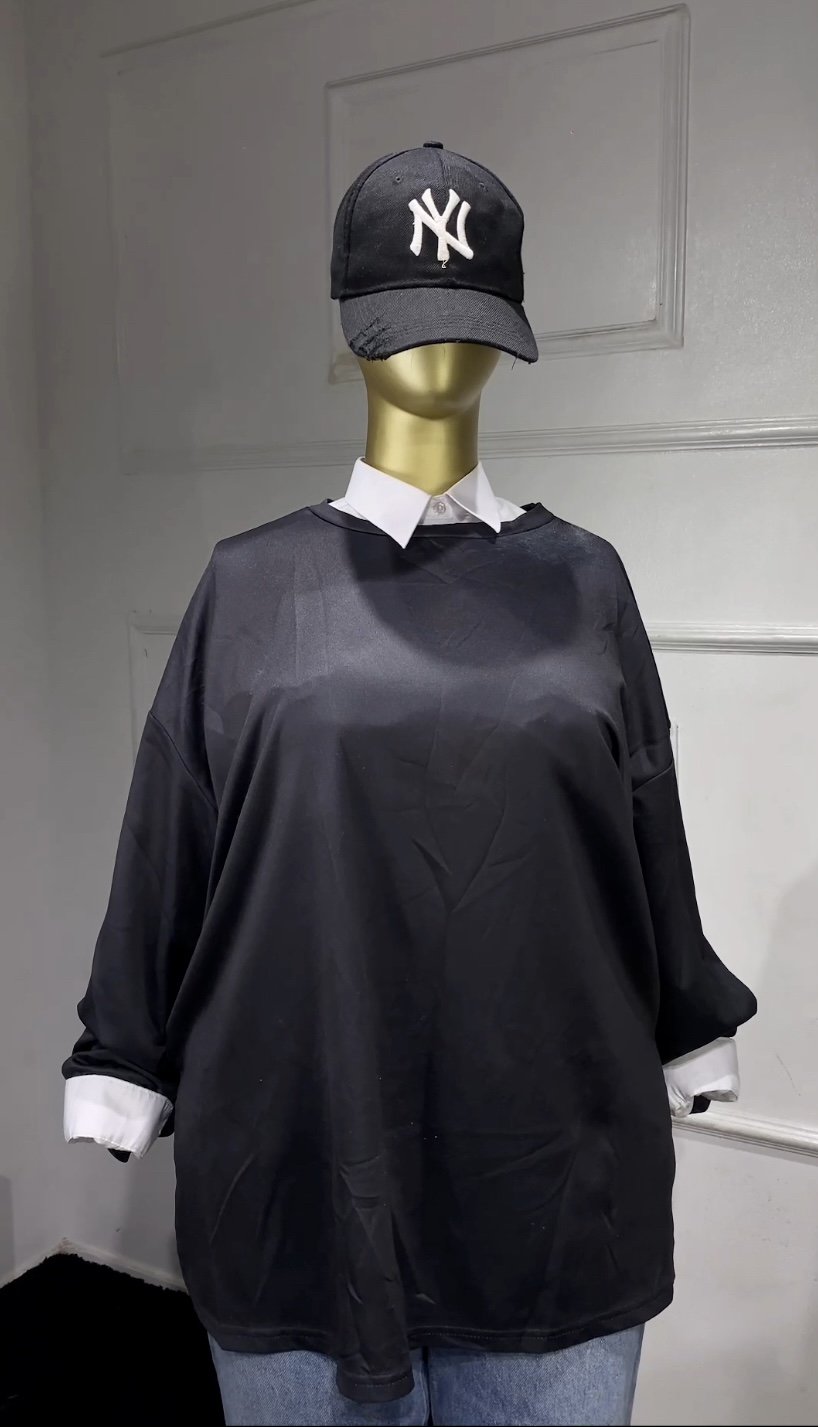 Stylish black sweatshirt S002