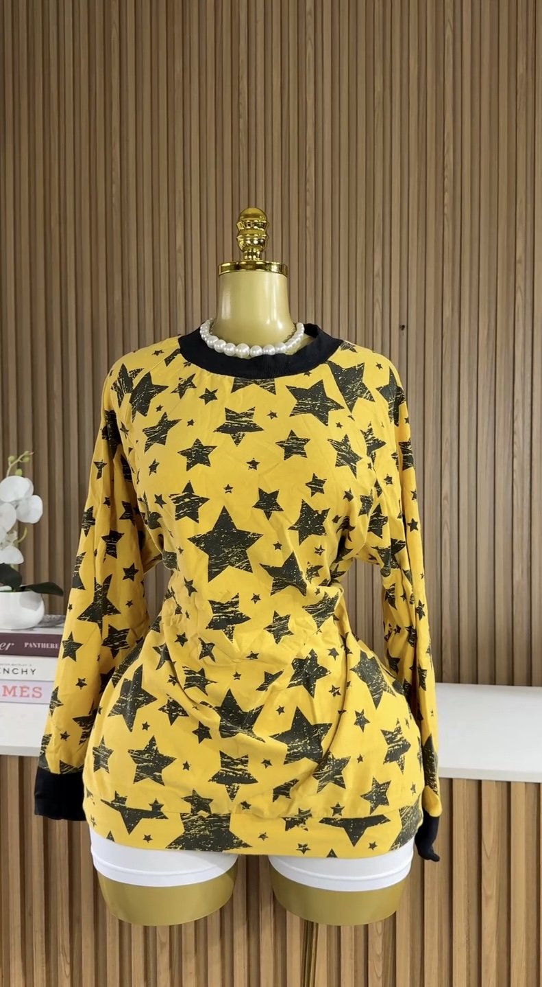 Yellow star Sweatshirt R753