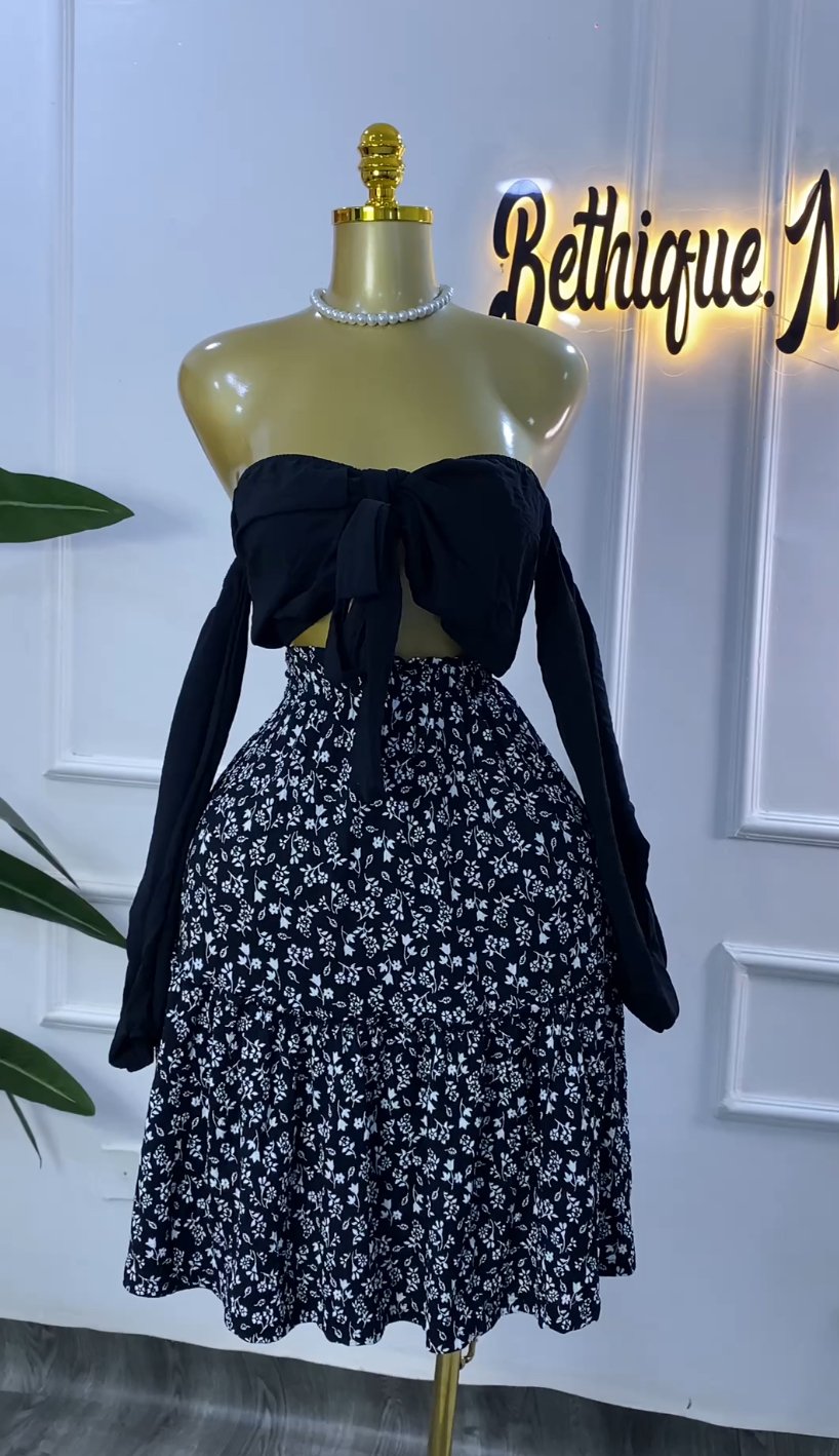 Stylish black top only SET 144