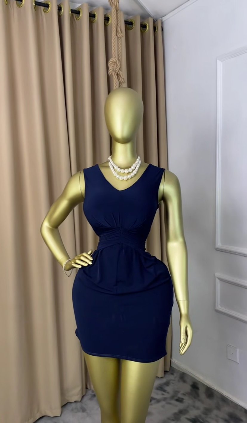 Deep blue chic dress P162
