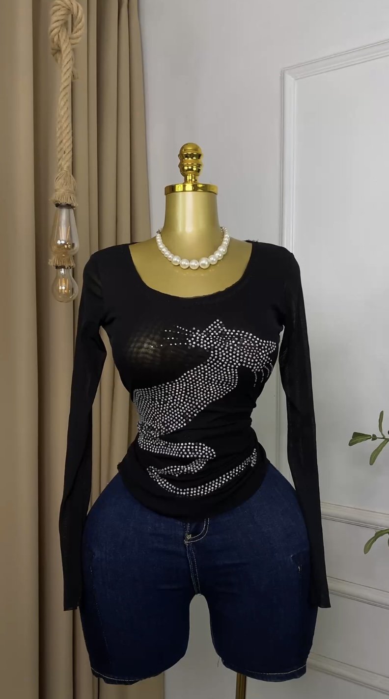 Black mesh Top M323
