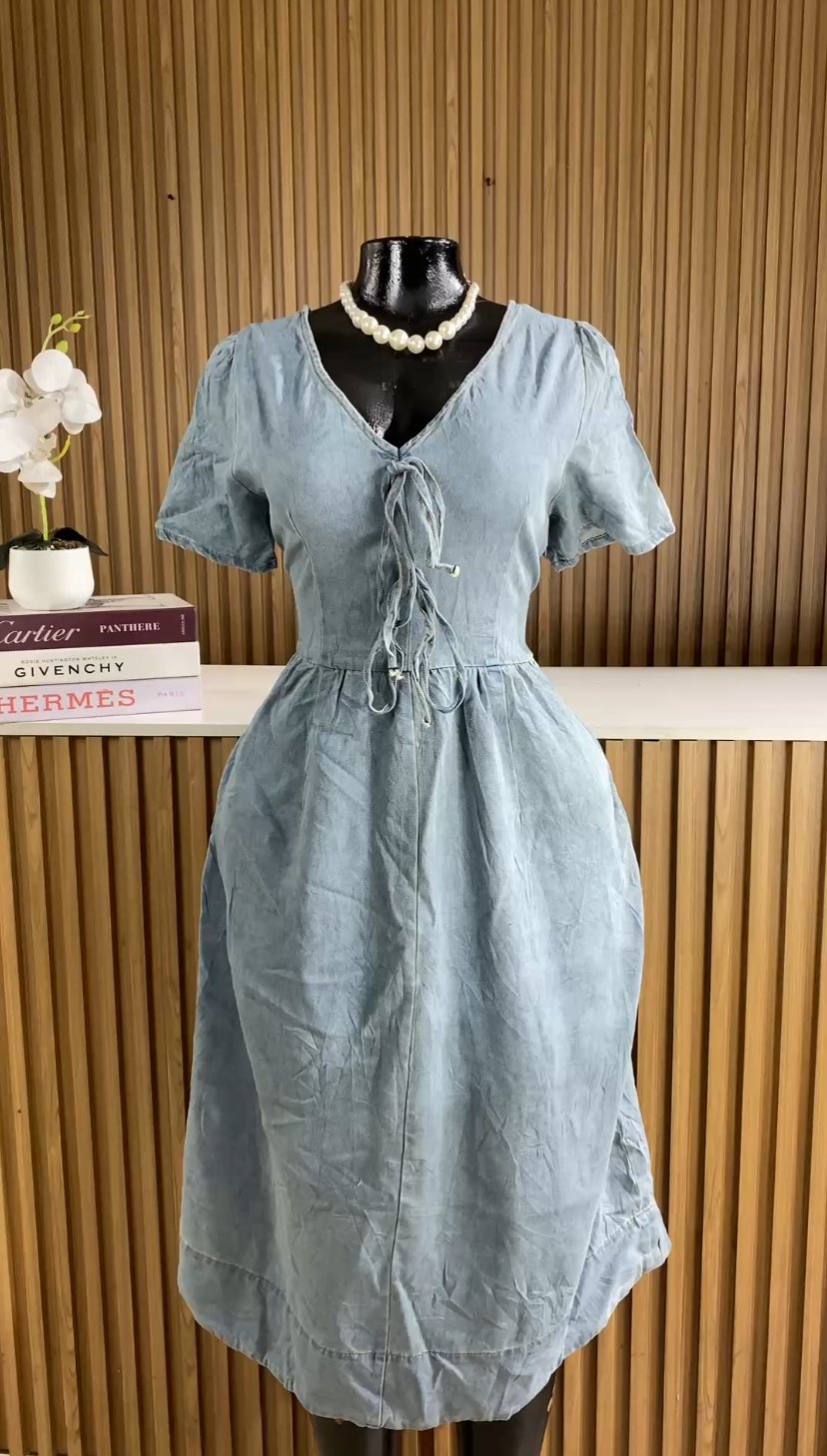 Light wash denim dress 268