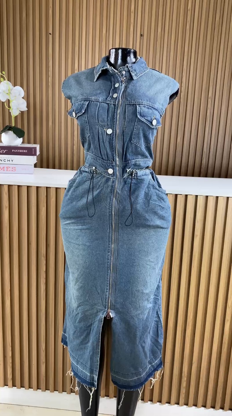 Light wash denim dress 298