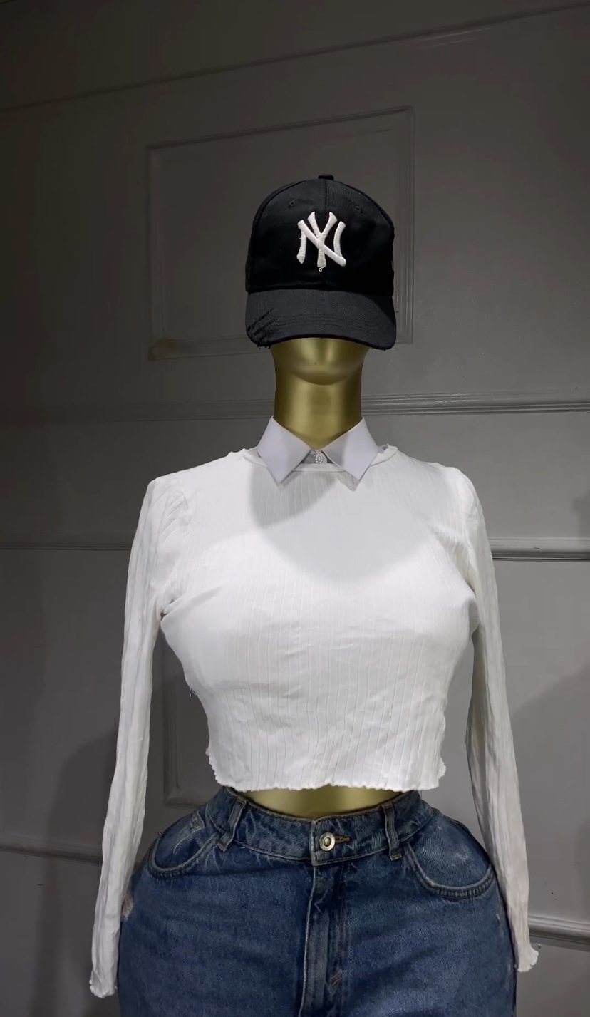 Stylish white Top S025