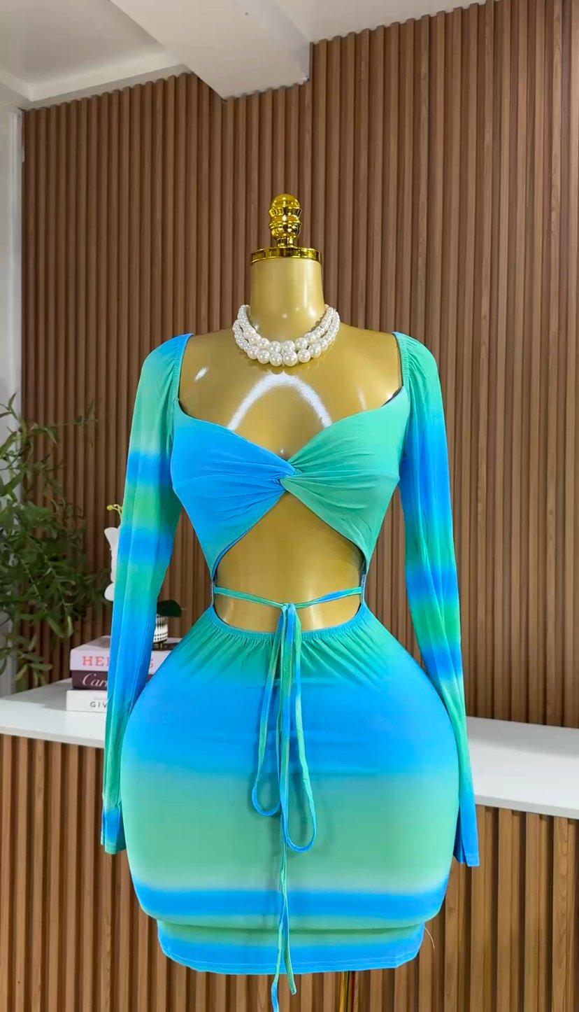 Sexy blue&lemon dress 321 (40D)