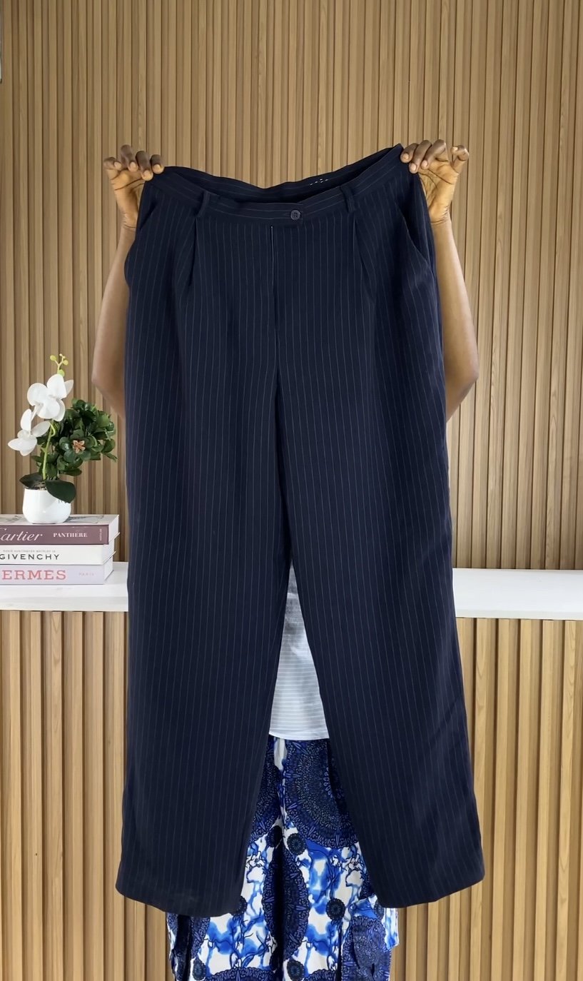 Length 45 blue striped pant C050