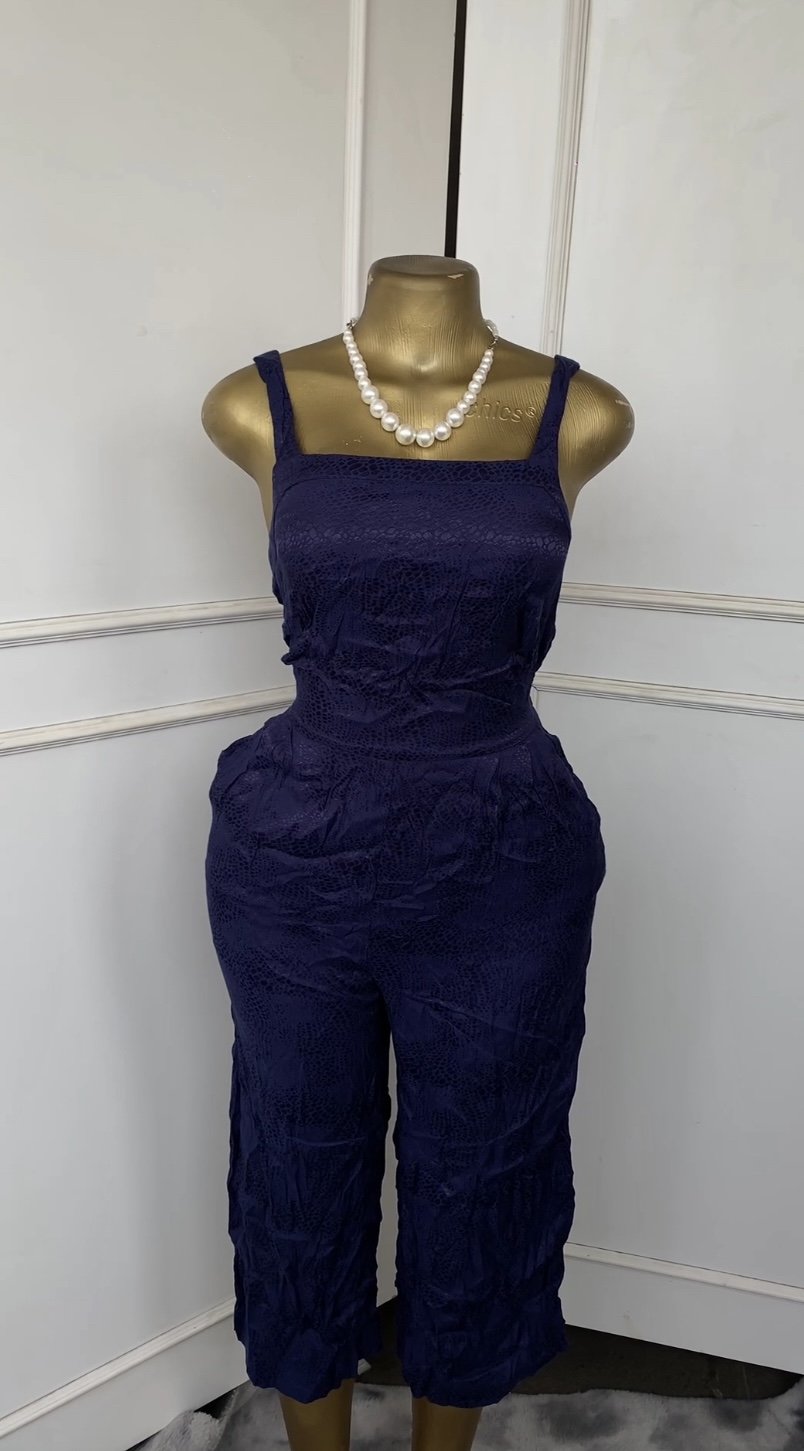 Deep blue sleeveless jumpsuit 844 (40D)