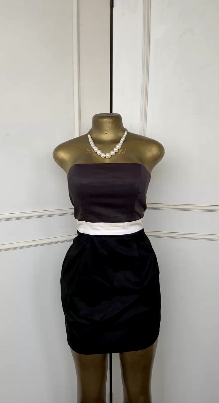 Stylish black tube dress B166 (40D)