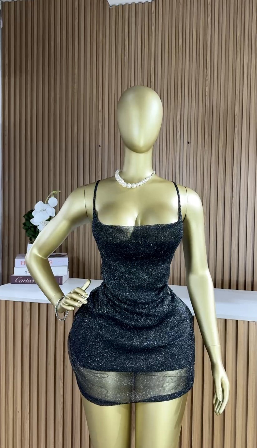 Black/green sequin dress 913 (40D)