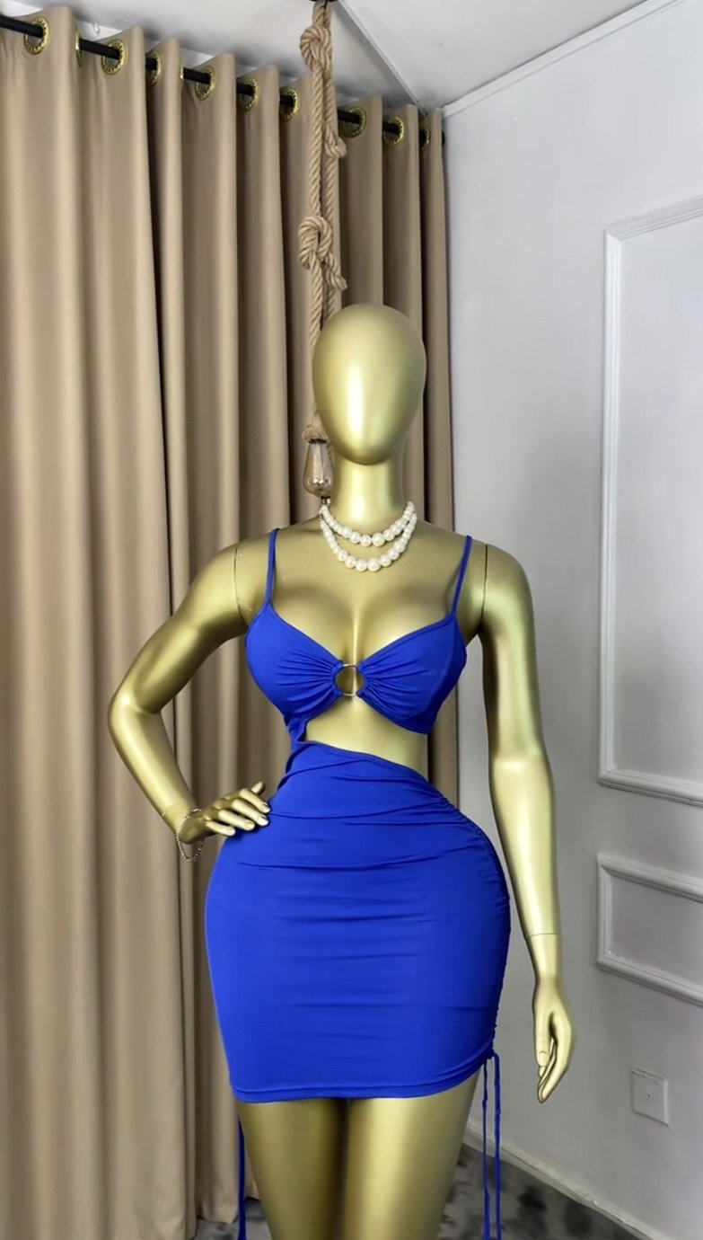 Blue bodycon dress P180