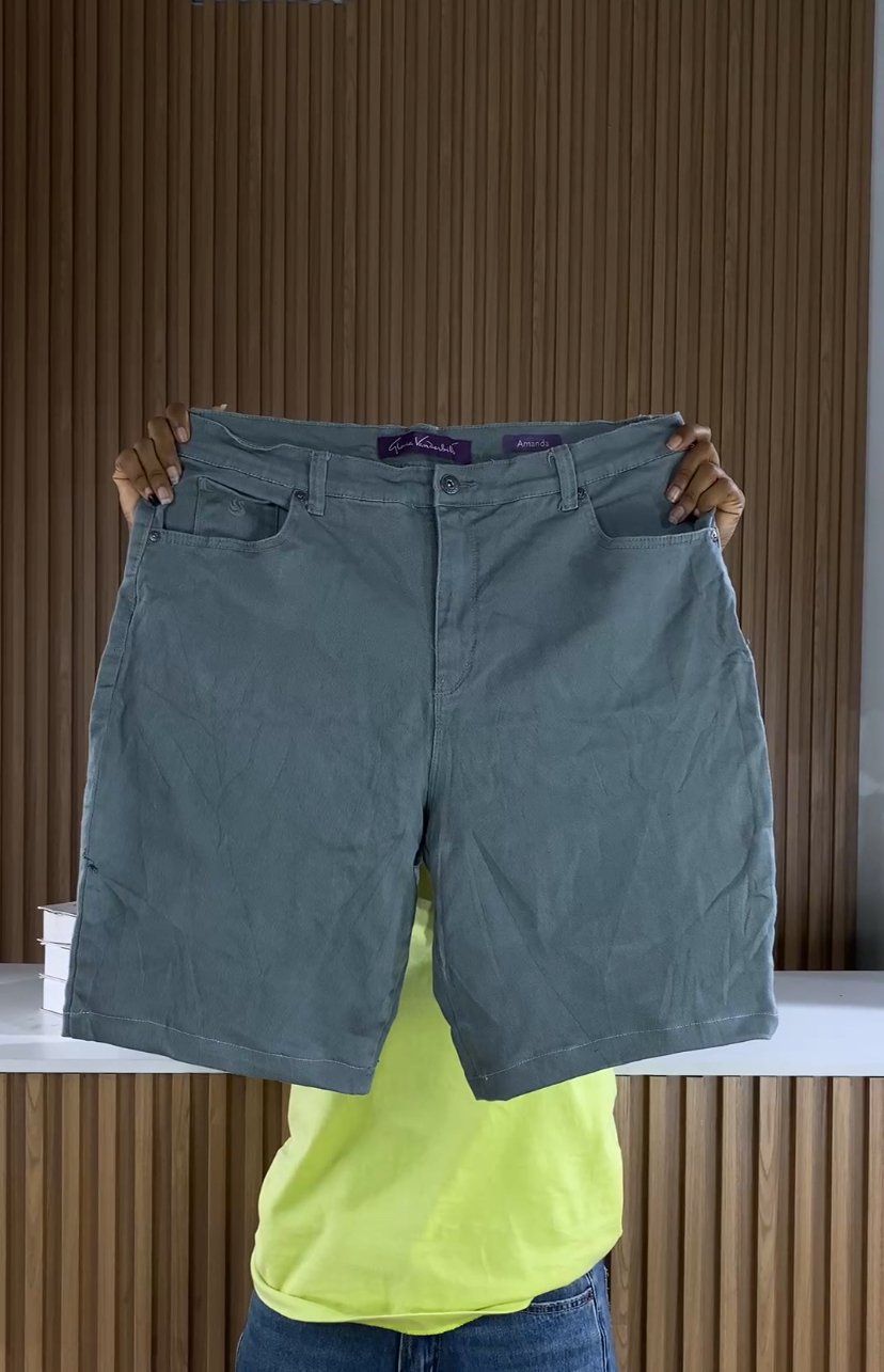 Mint blue jean short 039