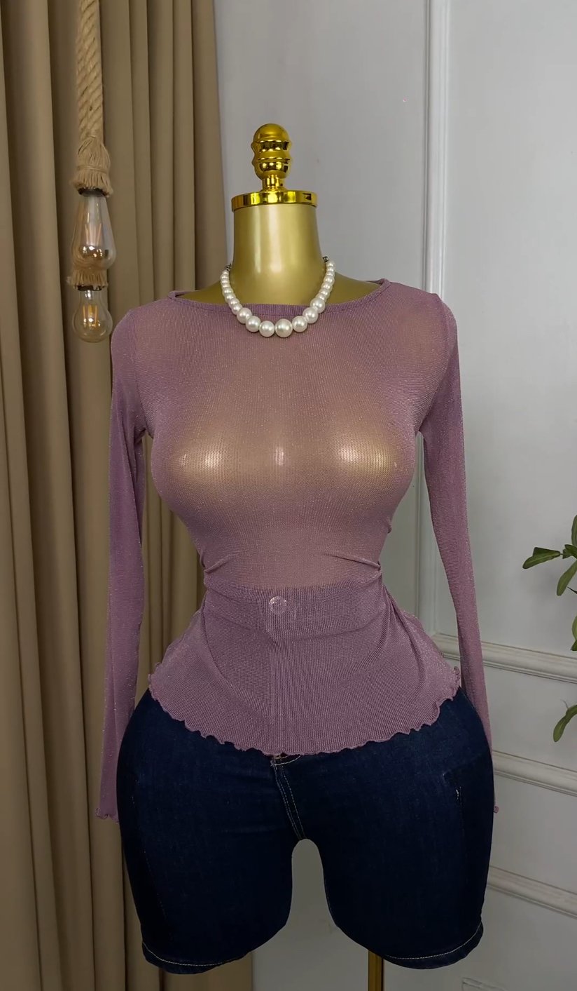 Onion color mesh Top M454