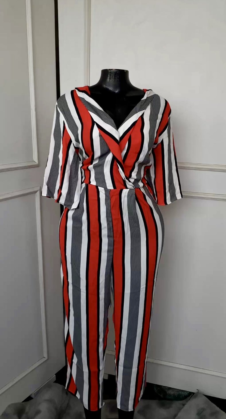 White&red patterned jumpsuit 825 (40D)