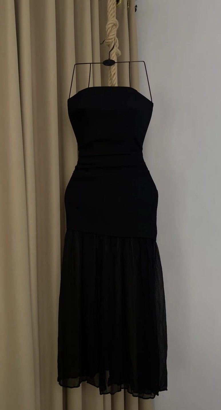 Black tube dress P142