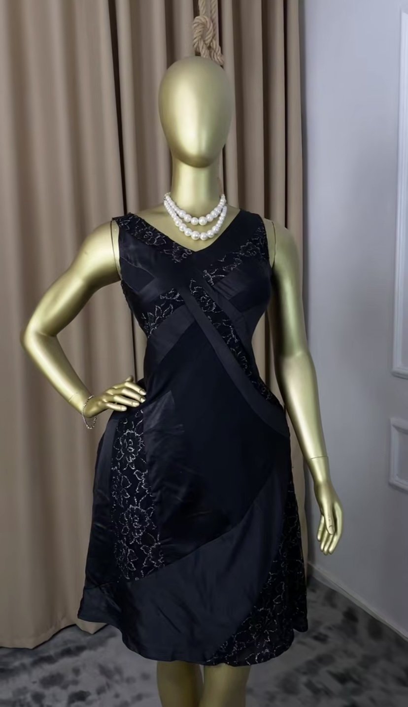 Black beaded dress P150