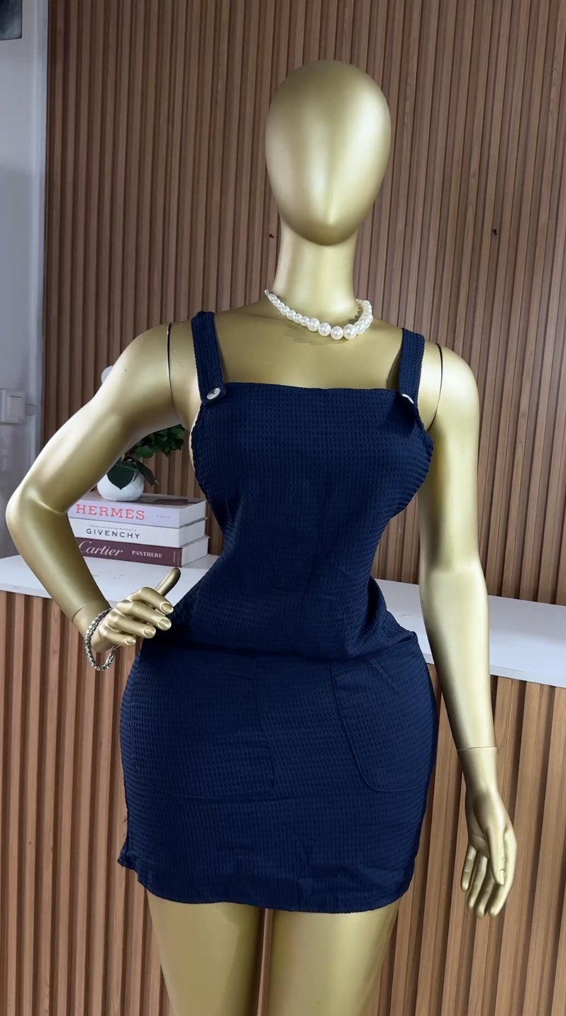 Stylish navy blue dungaree B239 (40D)