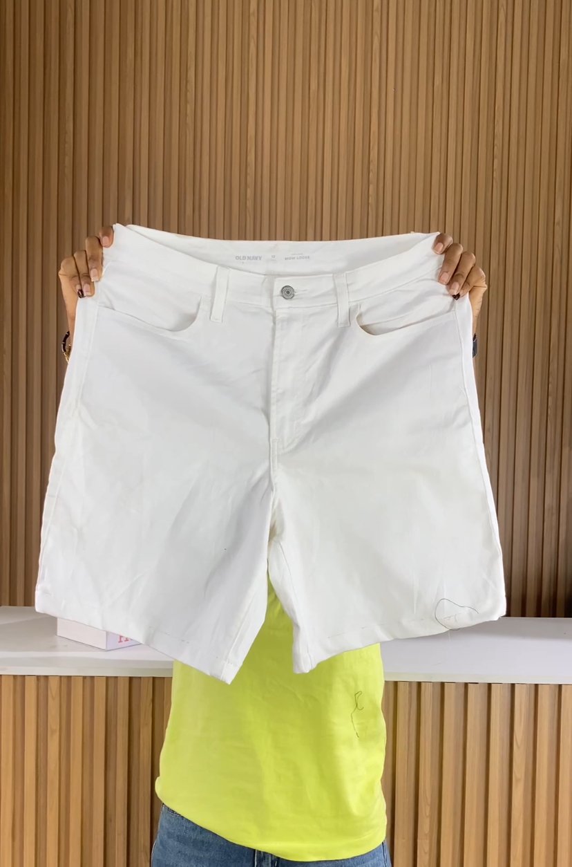 White jean short 053