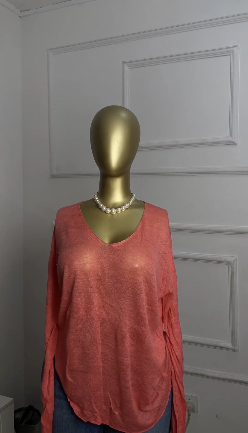 Peach knitted top R727