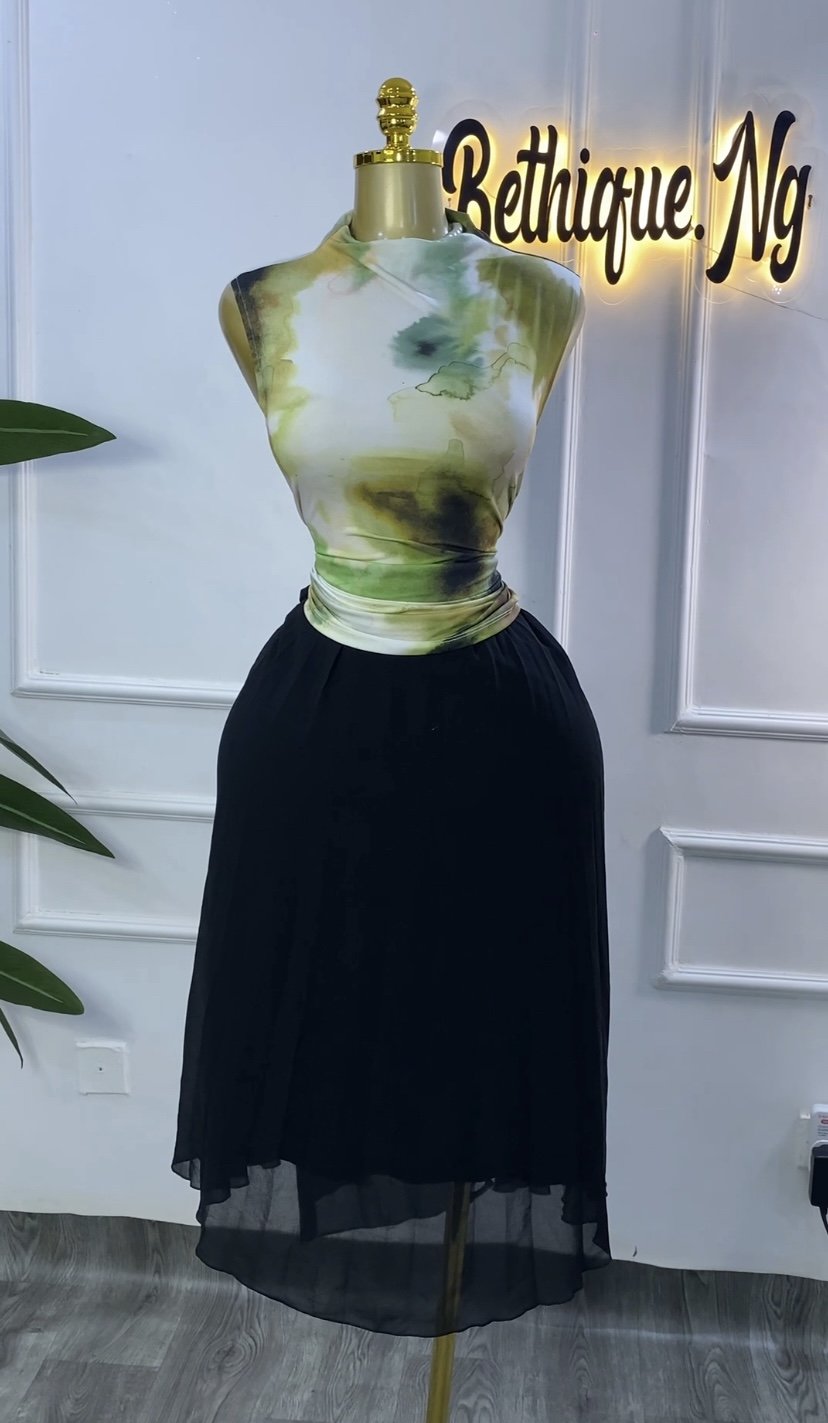 Green&black long combo SET 199
