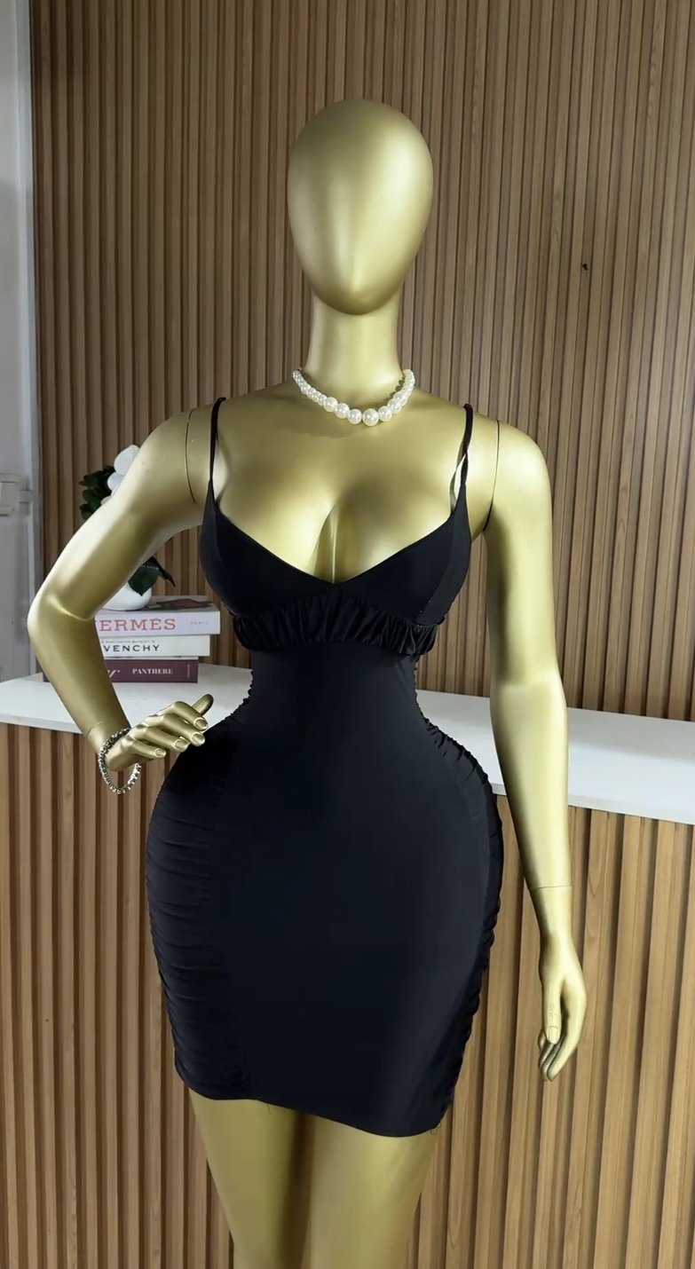Black sexy bodycon dress B352 (40D)
