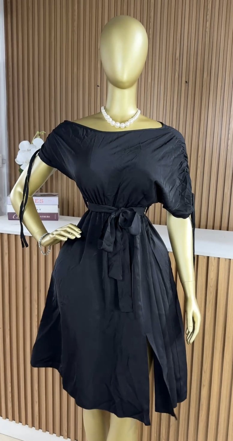 SHEIN black flare dress SH90 (40D)