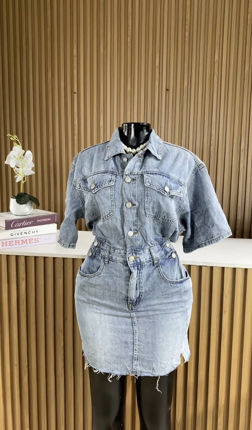 Light blue denim dress 027