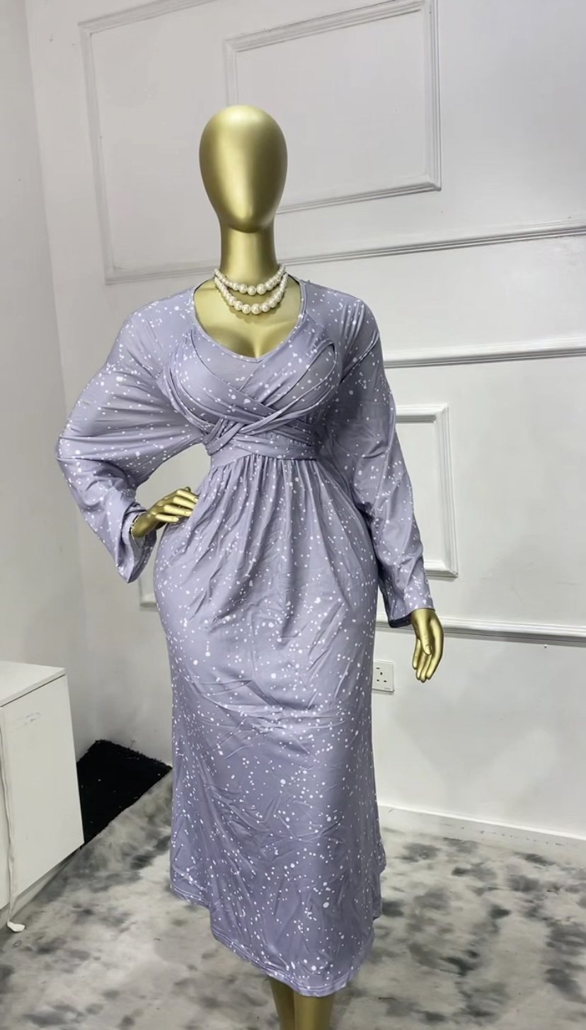 Light purple maxi dress P075