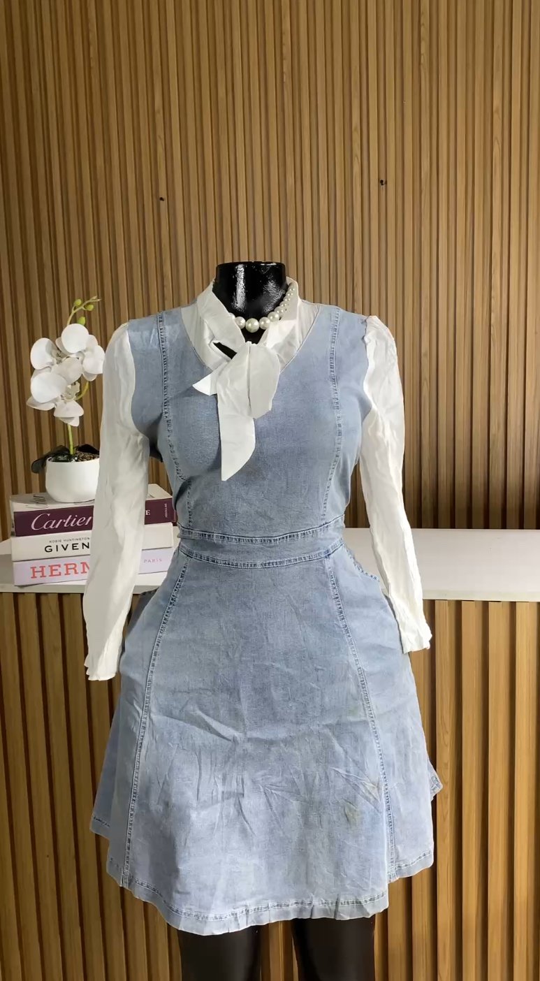Light wash denim dress 244