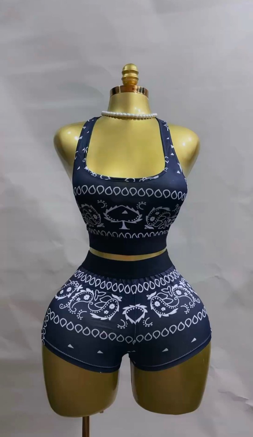Black bandana set DESIGN 34