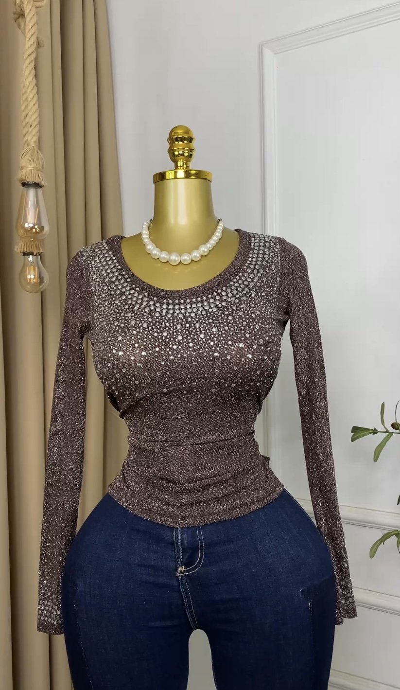 Brown bodycon Top M315