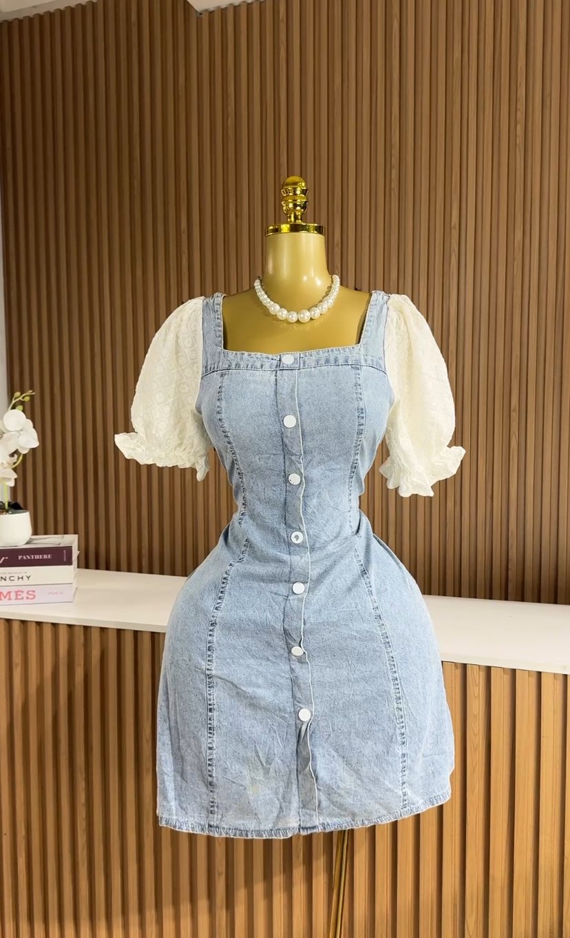 Blue wash jean dress 181