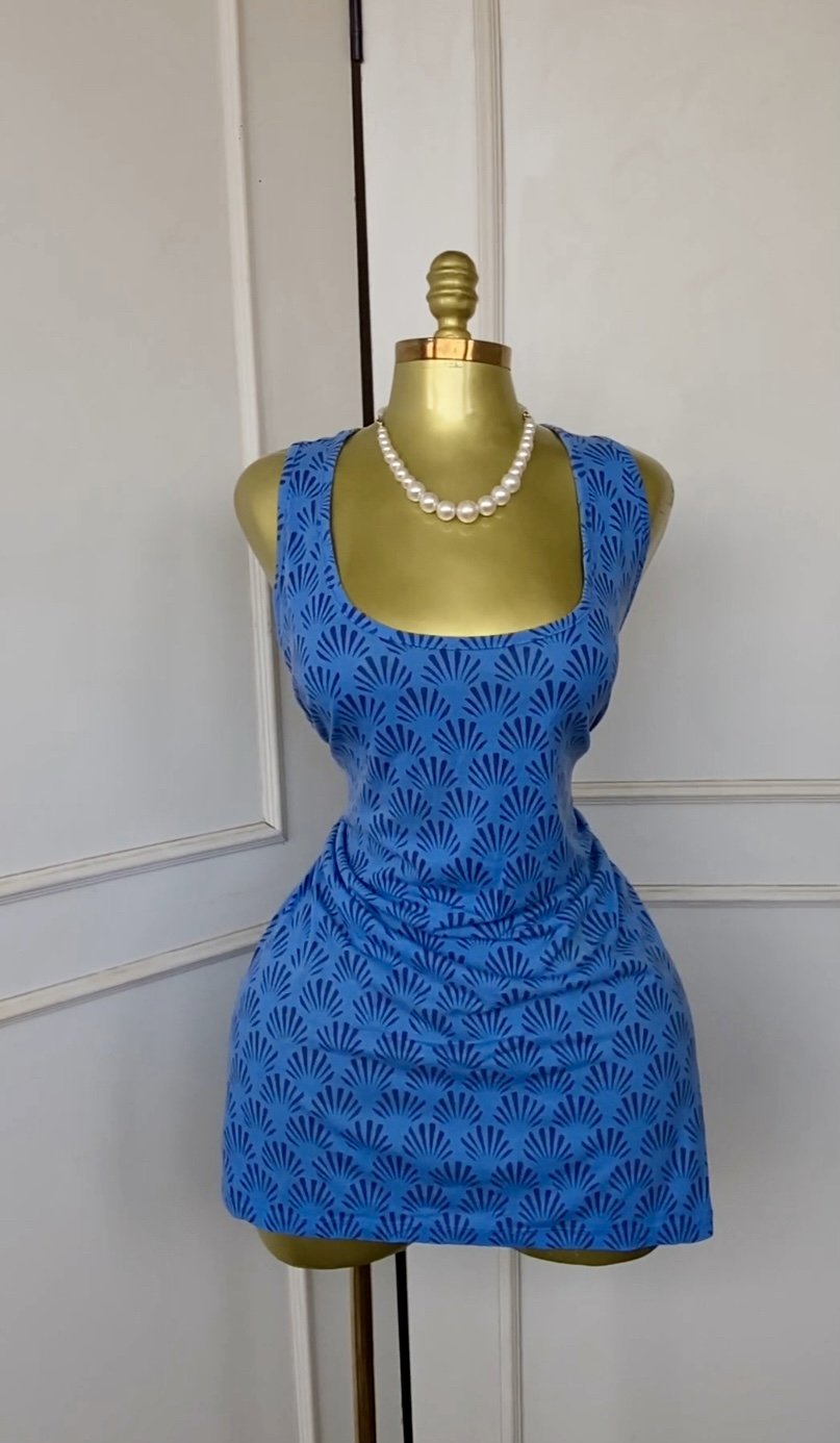 Sexy blue&black mini dress 954 (40D)