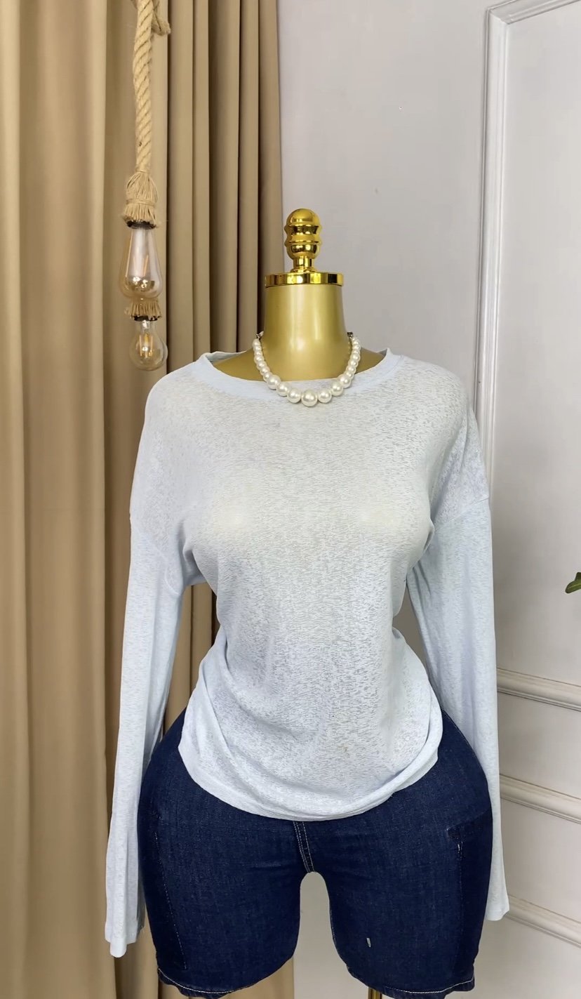 Sky blue mesh Top M222