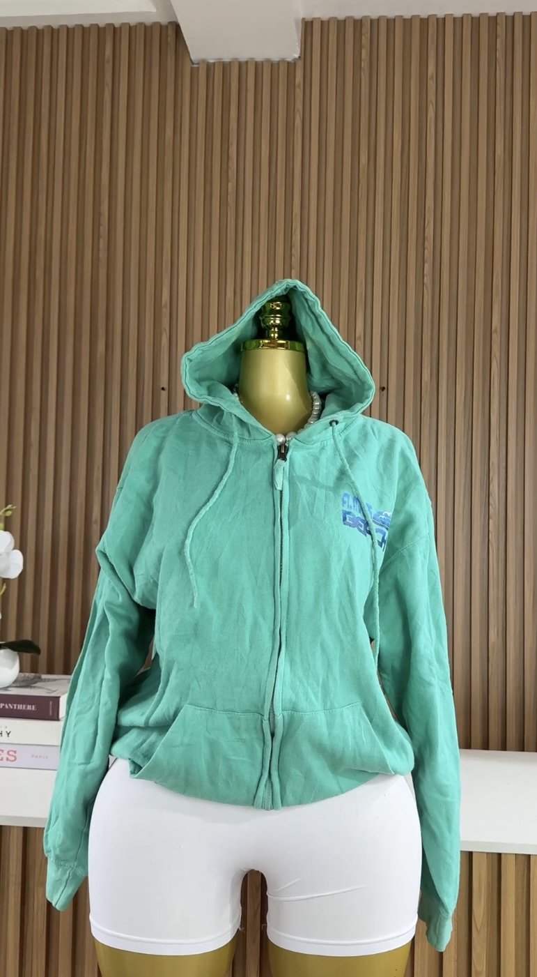 Stylish green Hoodie R781