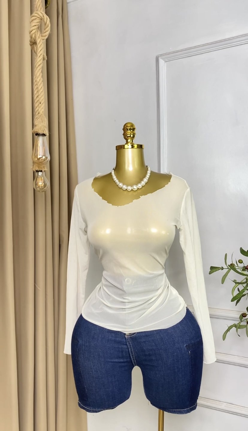 White mesh Top M075