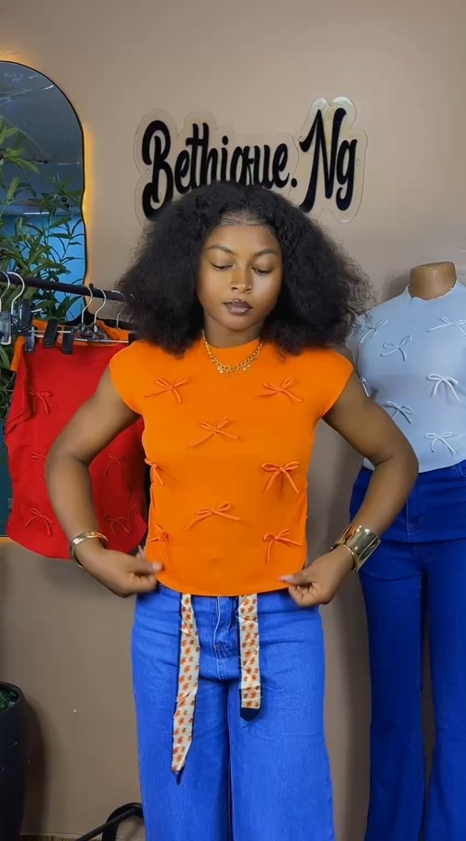 Orange Mimi Basic top