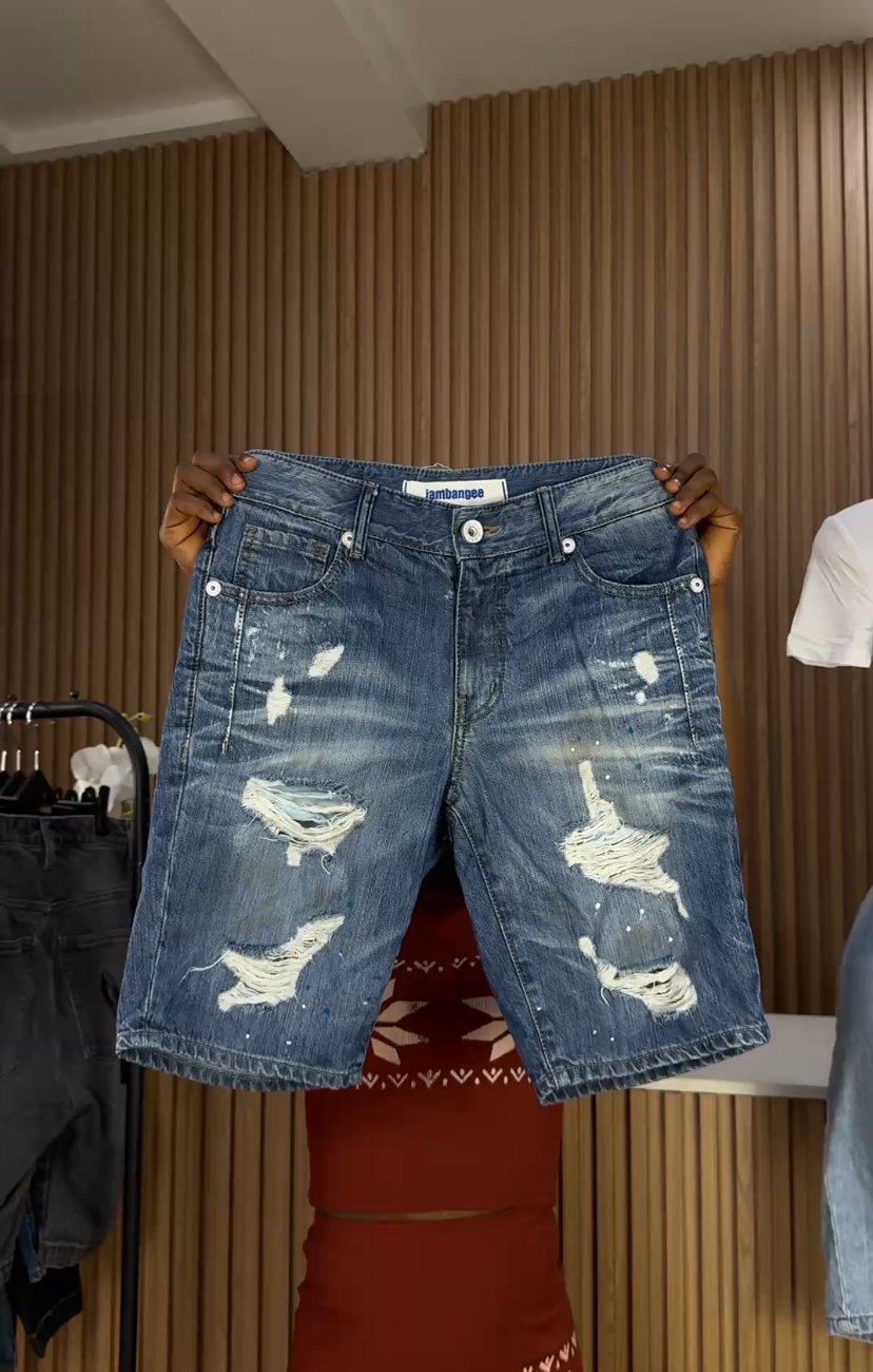 Blue denim short 071