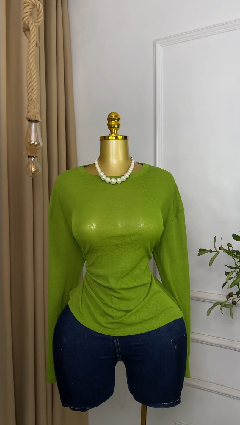 Olive green mesh Top M300