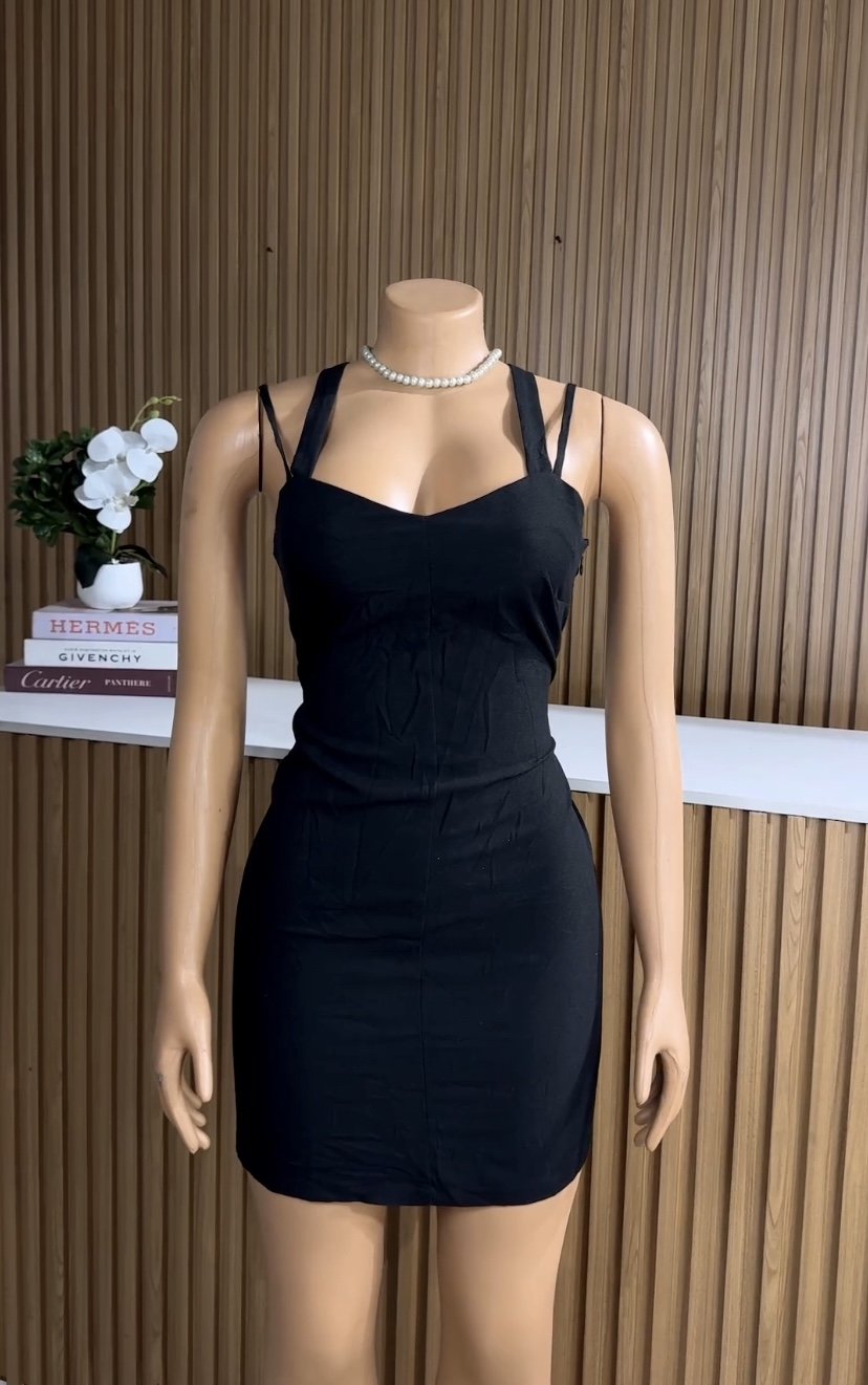 Black bodycon mini dress 337 (40D)