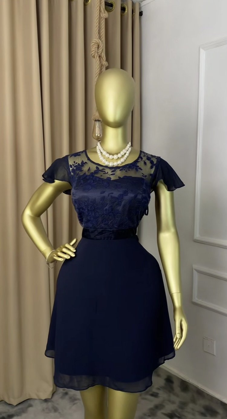 Deep blue Lacey dress P160