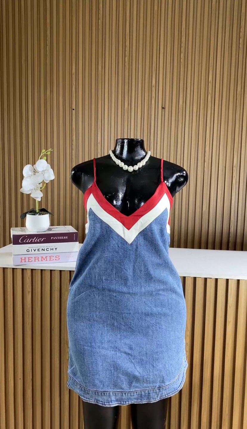 Blue sleeveless dress 198